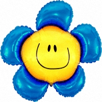 FM фигура 902548 Цветок синий МИНИ 14" фольгированный шар