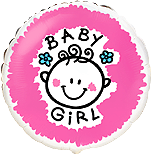 FM с рисунком 18" Круг 401534 Baby Girl