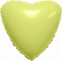 Agura сердце 19'/ сатин (мистик) - лимон 221738 Фольга