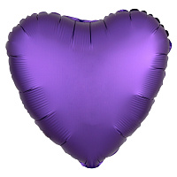 Agura сердце 19'/ сатин (мистик)-пурпурный 751664 Фольга