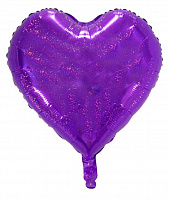 K 18" сердце Purple Фольгированое