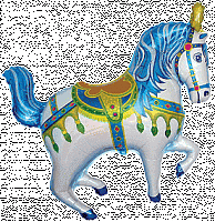 FM фигура большая 901668 Лошадь цирковая Фольга синяя