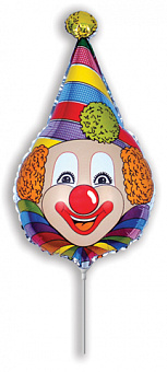 FM фигура 902009 Голова клоуна МИНИ 14" фольгированный шар 