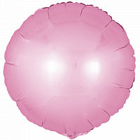 FM 18" круг Сатин Розовый без рисунка фольгированный шар