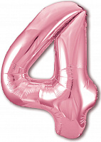 Agura Цифра 4 Slim Розовый Фламинго 755389 Фольга в упаковке