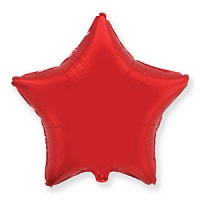 FM 18" звезда Красная без рисунка фольгированный шар